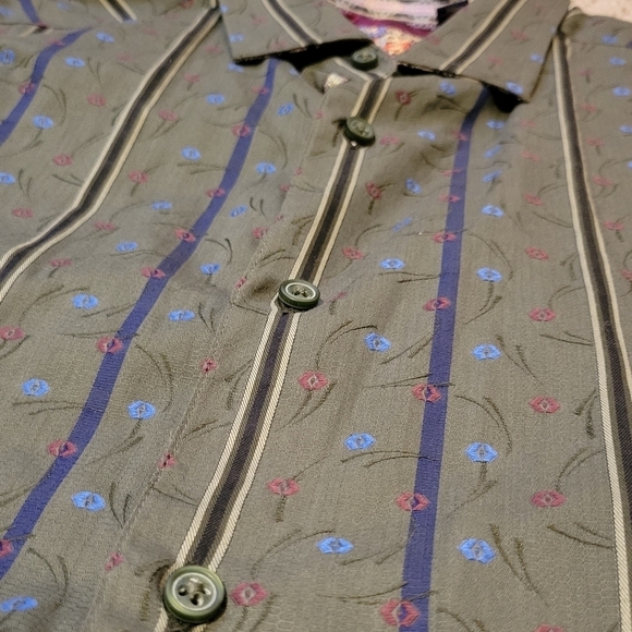 Robert Graham Men's 3XL Long Sleeve Button Down Collared Shirt Flip Cuff Stripes - Picture 10 of 12